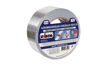 Алюминиевая клейкая лента 50мм х 10м, 70 мкм UNIBOB